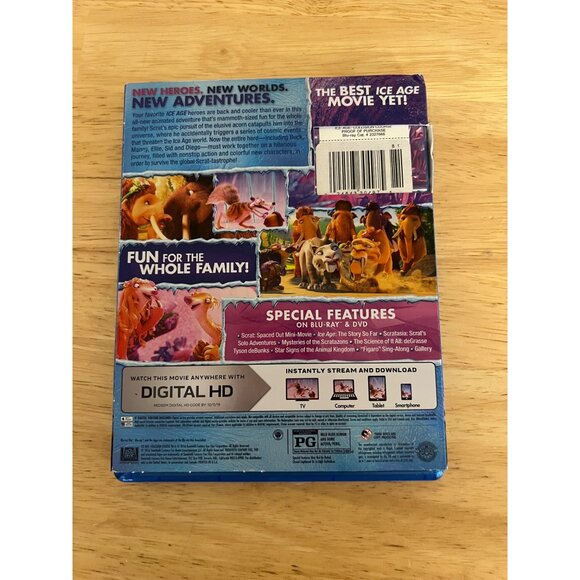 Ice Age Collision Course Blu-Ray/DVD/Digital HD 2016 Animated Movie Pre-Owned - Picture 5 of 5